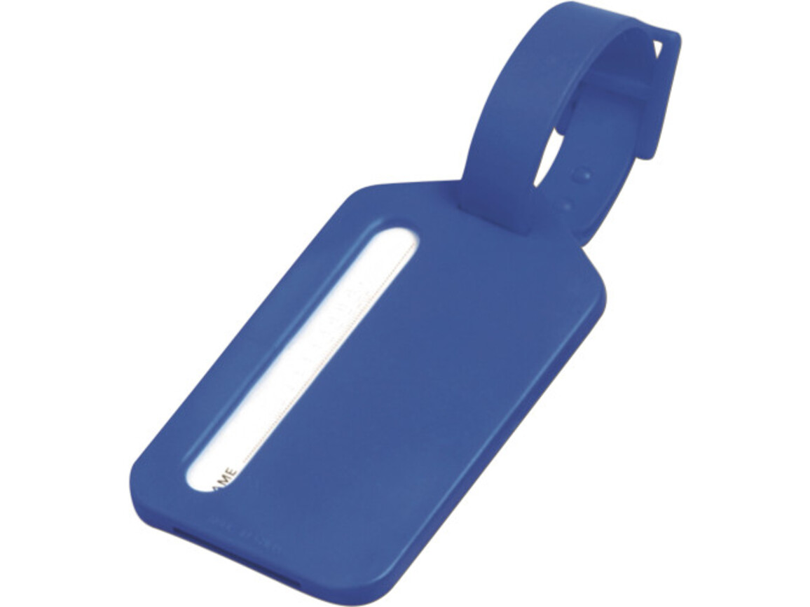 Kofferanhänger aus Kunststoff Janina – Blau bedrucken, Art.-Nr. 005999999_3132