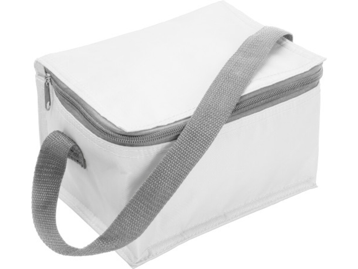 Kühltasche aus Polyester Cleo – Weiß bedrucken, Art.-Nr. 002999999_3604
