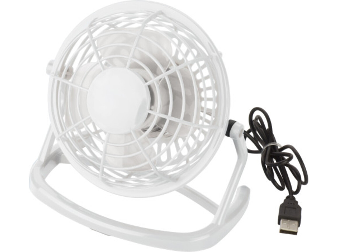 USB-Ventilator aus Kunststoff Preston – Weiß bedrucken, Art.-Nr. 002999999_3639