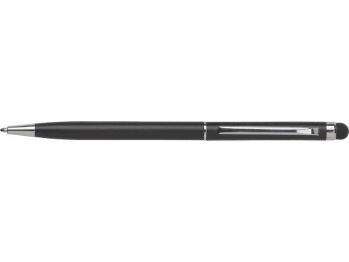 Kugelschreiber aus Aluminium Irina – Schwarz bedrucken, Art.-Nr. 001999999_3832