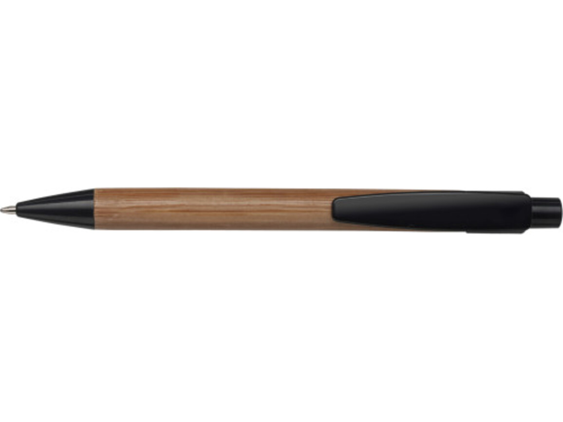 Kugelschreiberaus Bambus Lacey – Schwarz bedrucken, Art.-Nr. 001999999_3993