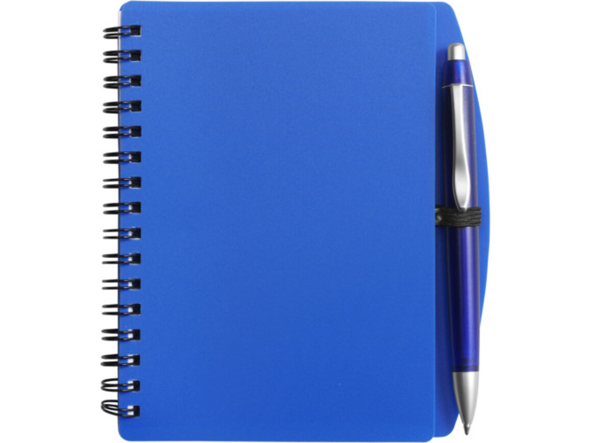 Notizbuch 'Spektrum' aus Kunststoff – Blau bedrucken, Art.-Nr. 005999999_5139