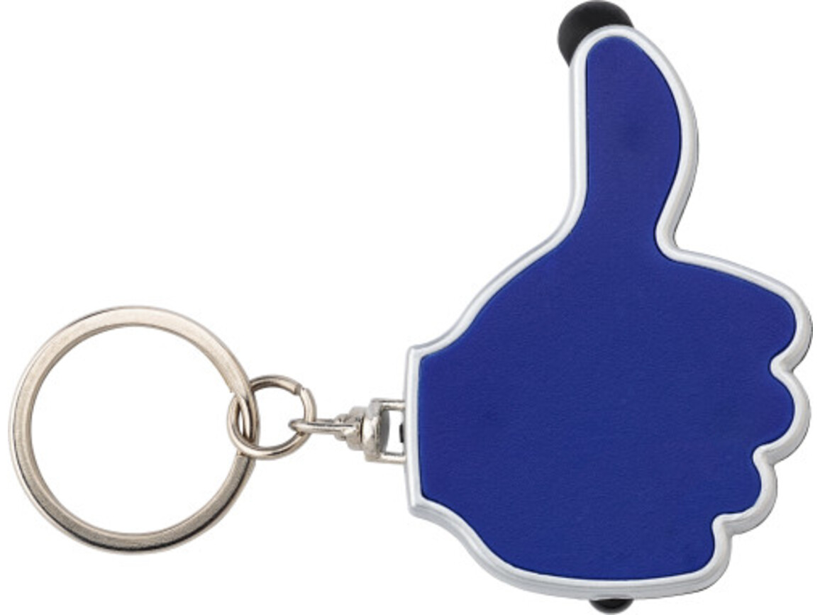 Schlüsselanhänger 'Like it' aus ABS-Kunststoff – Blau bedrucken, Art.-Nr. 005999999_5852