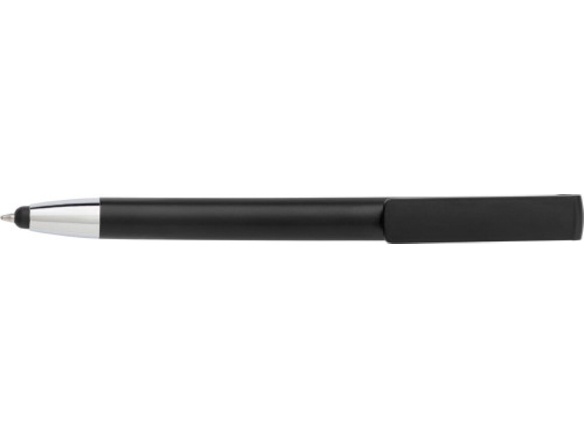 Kugelschreiberaus ABS-Kunststoff Calvin – Schwarz bedrucken, Art.-Nr. 001999999_7124