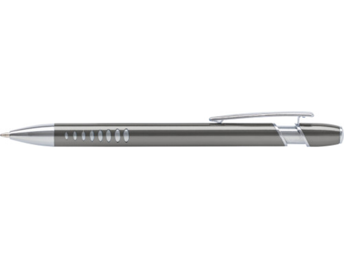 Kugelschreiber 'Klassik' aus Aluminium – Grau bedrucken, Art.-Nr. 003999999_7581