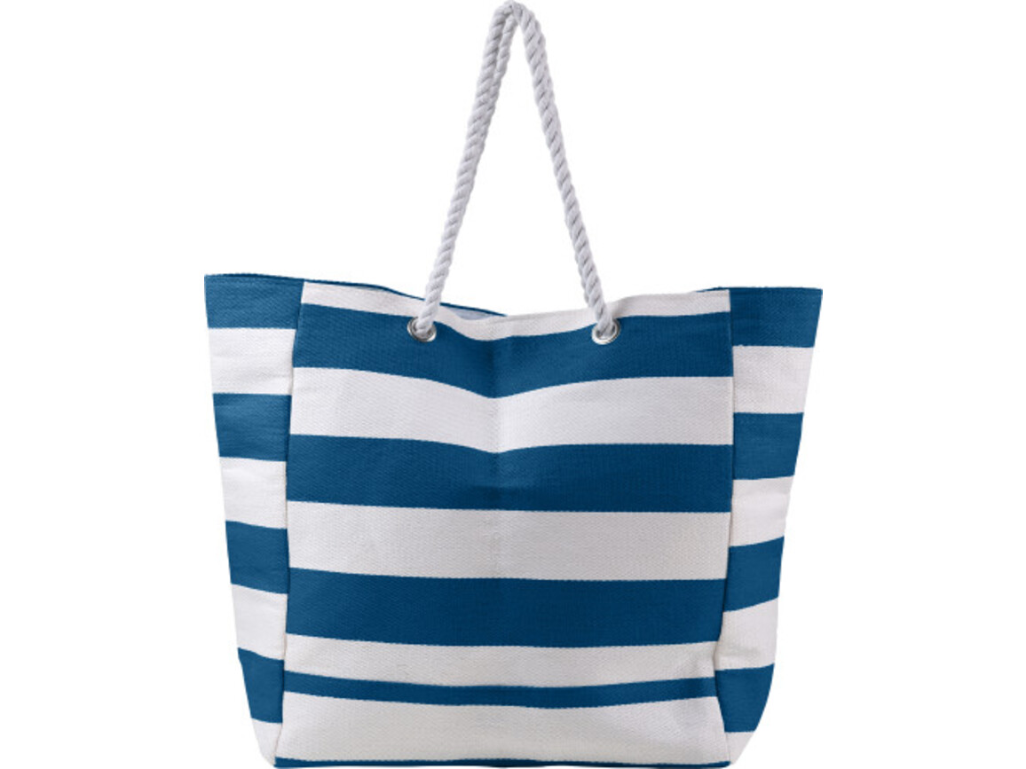 Strandtasche aus Baumwolle/Polyester Luzia – Blau bedrucken, Art.-Nr. 005999999_7857