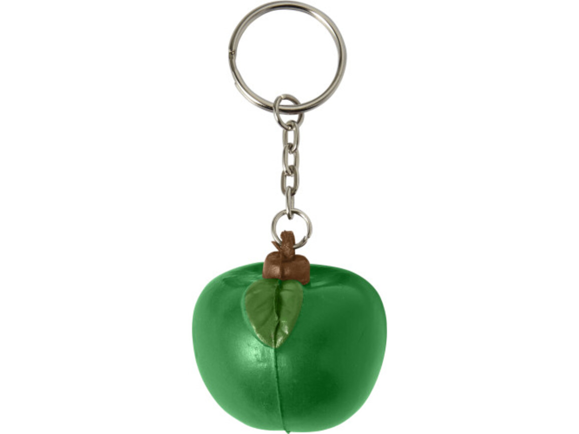 Schlüsselanhänger ‘Fruit’ aus PU Schaum Coraline – Grün bedrucken, Art.-Nr. 004999999_7864
