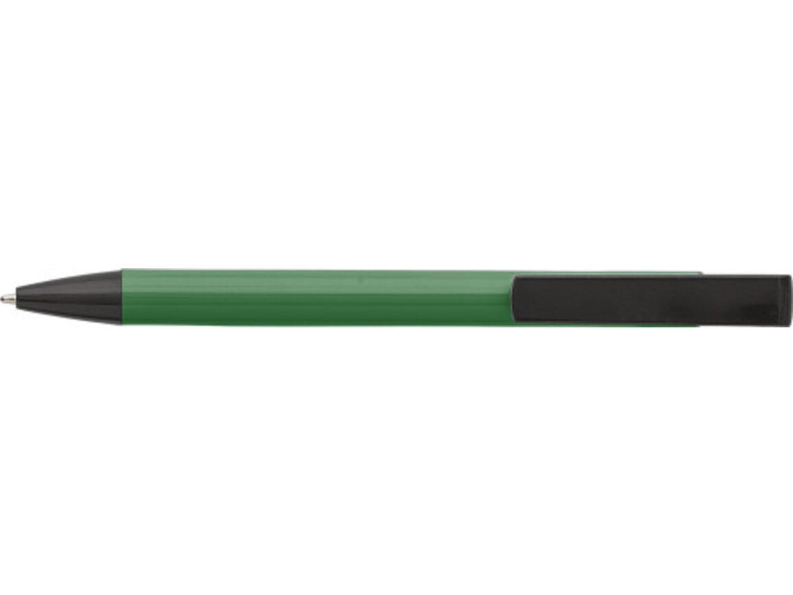 Kugelschreiber 'Dual' aus Aluminium – Grün bedrucken, Art.-Nr. 004999999_7984