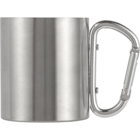 Doppelwandiger Kaffeebecher 'Carbine' aus Edelstahl (200 ml) – Silber bedrucken, Art.-Nr. 032999999_8245 Doppelwandiger Kaffeebecher 'Carbine' aus Edelstahl (200 ml) – Silber bedrucken, Art.-Nr. 032999999_8245