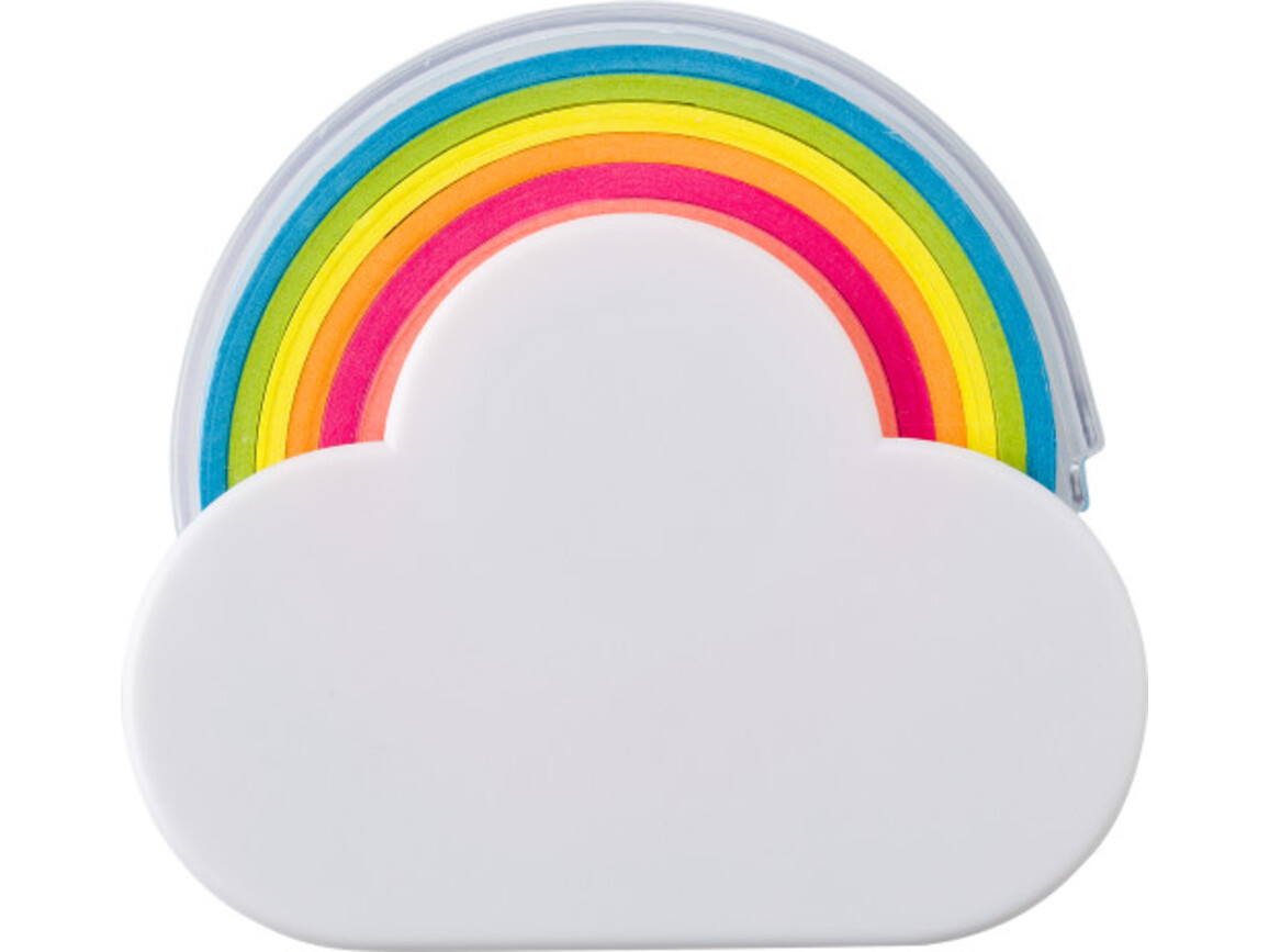 Klebeband-Spender 'Rainbow' in Wolkenform – Weiß bedrucken, Art.-Nr. 002999999_8285