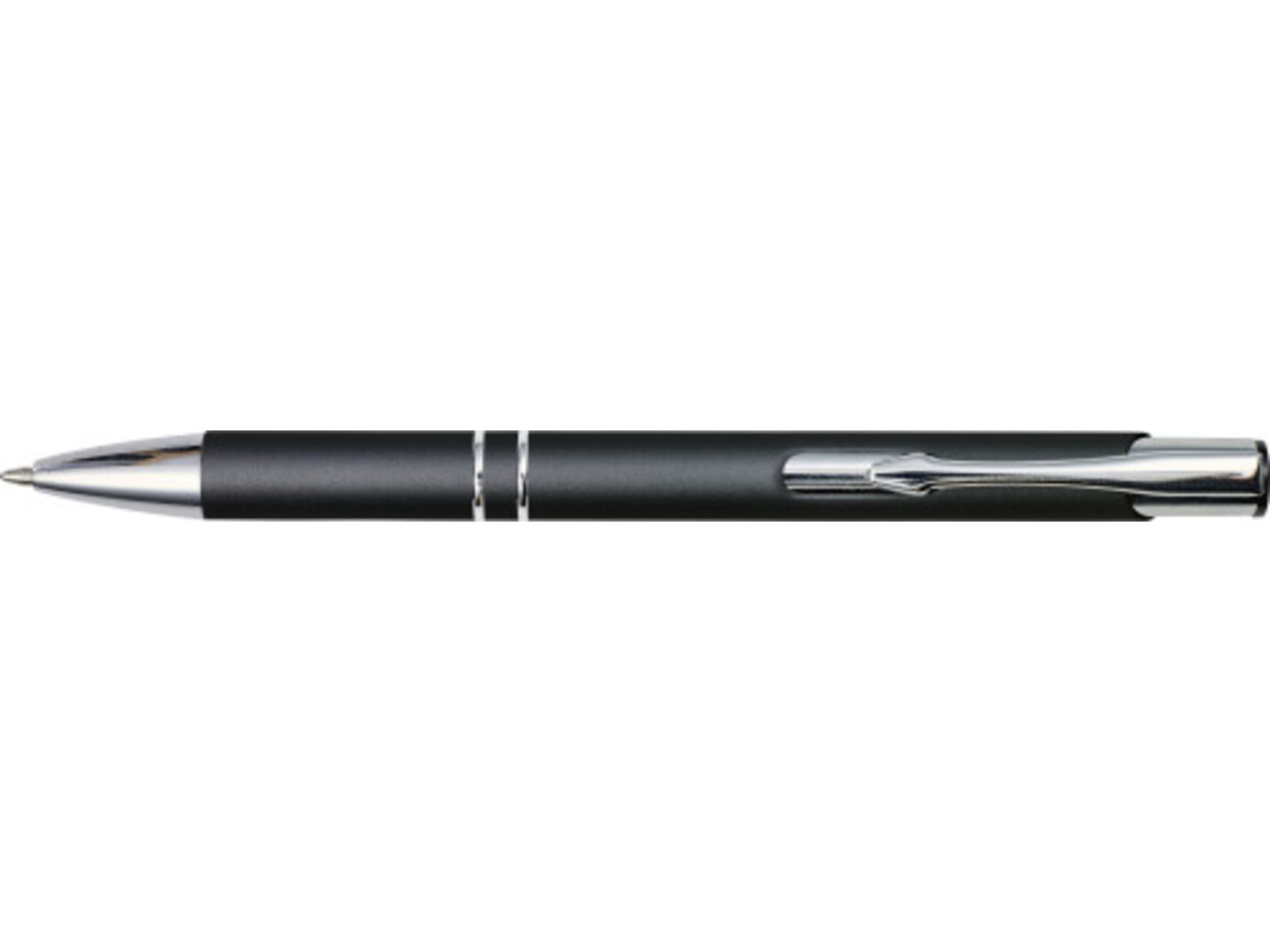 Kugelschreiber aus Metall Yvette – Schwarz bedrucken, Art.-Nr. 001999999_8476