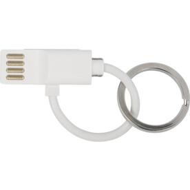 Ladekabel mit USB, USB-C, Lightning Anschluss aus Kunststoff Elfriede – Weiß bedrucken, Art.-Nr. 002999999_8489 Ladekabel mit USB, USB-C, Lightning Anschluss aus Kunststoff Elfriede – Weiß bedrucken, Art.-Nr. 002999999_8489