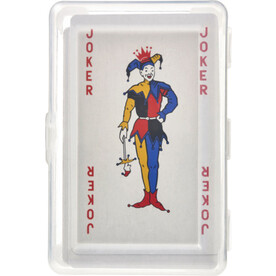 Kartenspiel in transparenter PET Box Victoria – Rot bedrucken, Art.-Nr. 008999999_8546