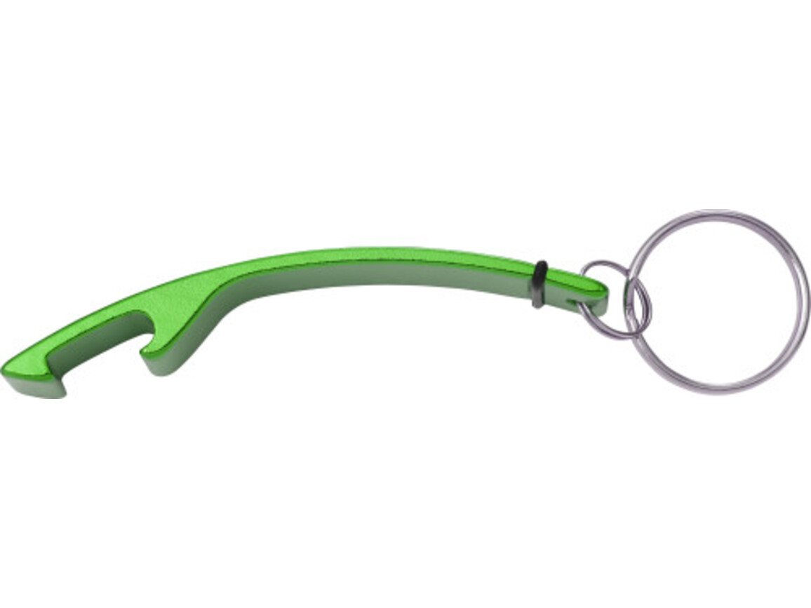 Kapselheber aus Aluminium mit Schlüsselring Amani – Grün bedrucken, Art.-Nr. 004999999_8799