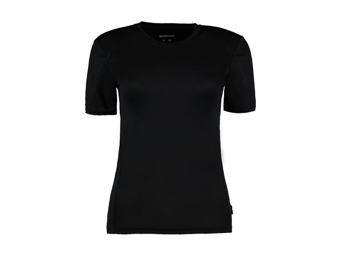 Kustom Kit Women`s Regular Fit Cooltex® Contrast Tee, Black/Black, XS bedrucken, Art.-Nr. 002111521