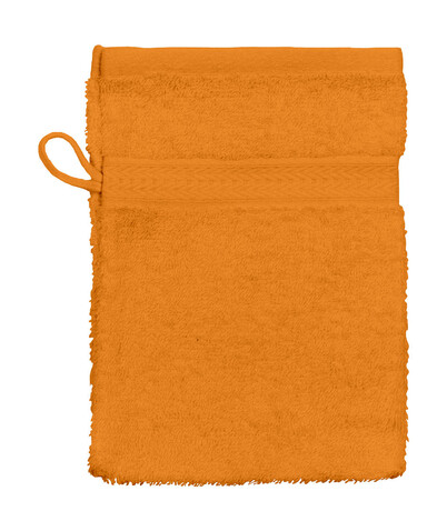 SG ACCESSORIES - TOWELS Rhine Wash Glove COMFORT, Bright Orange, One Size bedrucken, Art.-Nr. 002644130