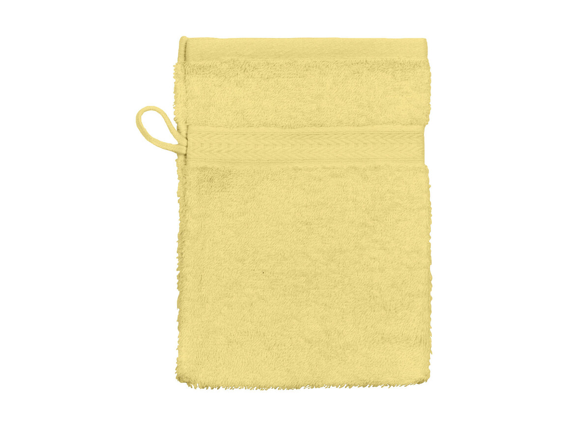 SG ACCESSORIES - TOWELS Rhine Wash Glove 16x22 cm, Yellow, One Size bedrucken, Art.-Nr. 002646000
