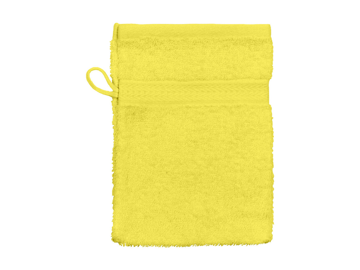 SG ACCESSORIES - TOWELS Rhine Wash Glove 16x22 cm, Bright Yellow, One Size bedrucken, Art.-Nr. 002646030