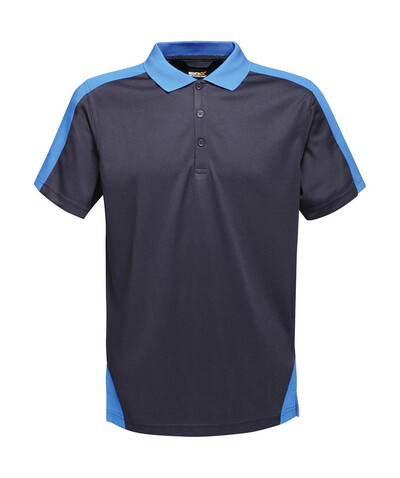 Regatta Contrast Coolweave Polo, Navy/New Royal, XS bedrucken, Art.-Nr. 006172612