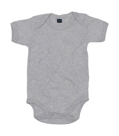 BabyBugz Baby Bodysuit, Heather Grey Melange, 12-18 bedrucken, Art.-Nr. 010471264