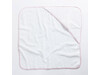 Jassz Towels Po Hooded Baby Towel, White/Baby Pink, One Size bedrucken, Art.-Nr. 010640590