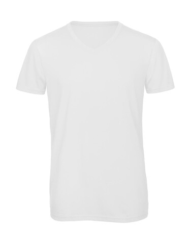 B &amp; C V Triblend/men T-Shirt, White, S bedrucken, Art.-Nr. 011420003
