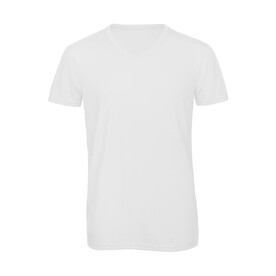 B &amp;amp; C V Triblend/men T-Shirt, White, S bedrucken, Art.-Nr. 011420003