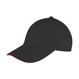 Result Caps Memphis Low Profile Sandwich Peak Cap, Black/Red, One Size bedrucken, Art.-Nr. 012341540 Result Caps Memphis Low Profile Sandwich Peak Cap, Black/Red, One Size bedrucken, Art.-Nr. 012341540