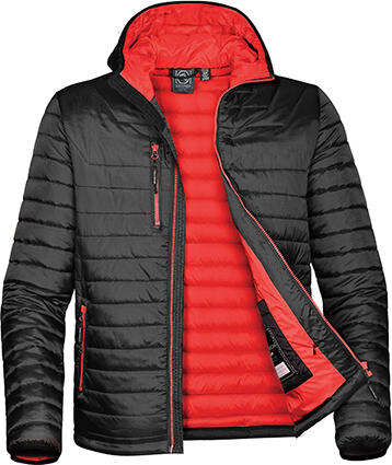 StormTech Women`s Gravity Thermal Jacket, Black/True Red, XL bedrucken, Art.-Nr. 015181636