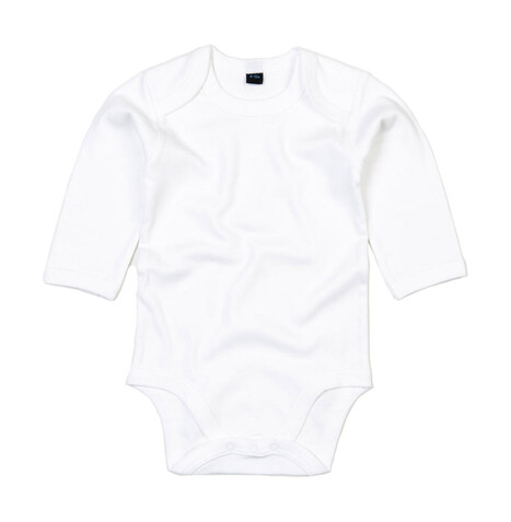 BabyBugz Baby long Sleeve Bodysuit, White, 0-3 bedrucken, Art.-Nr. 015470001