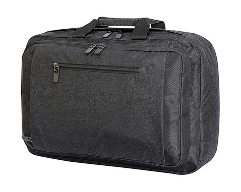 Shugon Bordeaux Hybrid Laptop Briefcase, Charcoal Melange/Black, One Size bedrucken, Art.-Nr. 017381610