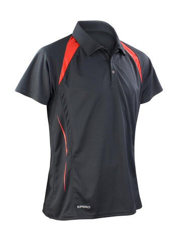Result Spiro Team Spirit Polo, Black/Red, L bedrucken, Art.-Nr. 018331545