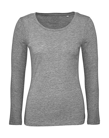 B &amp; C Organic Inspire LSL T /women, Sport Grey, M bedrucken, Art.-Nr. 018421234