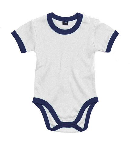 BabyBugz Baby Ringer Bodysuit, White/Nautical Navy, 3-6 bedrucken, Art.-Nr. 019470552 BabyBugz Baby Ringer Bodysuit, White/Nautical Navy, 3-6 bedrucken, Art.-Nr. 019470552