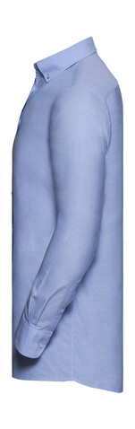 Russell Europe Men`s LS Tailored Washed Oxford Shirt, Oxford Navy/Oxford Blue, S bedrucken, Art.-Nr. 020002583