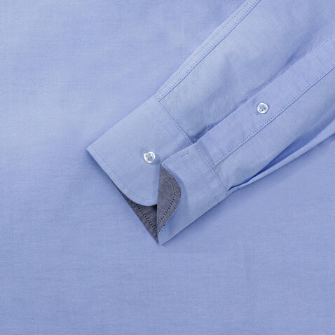 Russell Europe Men`s LS Tailored Washed Oxford Shirt, Oxford Blue/Oxford Navy, S bedrucken, Art.-Nr. 020003543