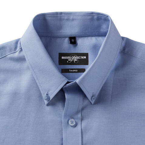Russell Europe Men`s LS Tailored Button-Down Oxford Shirt, Black, 2XL bedrucken, Art.-Nr. 021001017