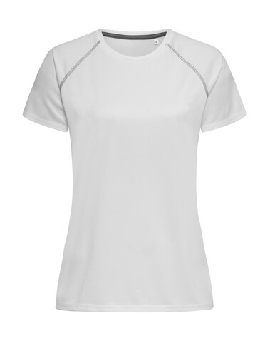 Stedman Active 140 Team Raglan Women, White, L bedrucken, Art.-Nr. 021050005