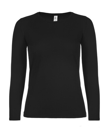 B &amp; C #E150 LSL /women, Black, M bedrucken, Art.-Nr. 029421014