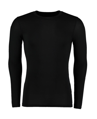 Kustom Kit Warmtex® Base Layer LS, Black, XS bedrucken, Art.-Nr. 030111012