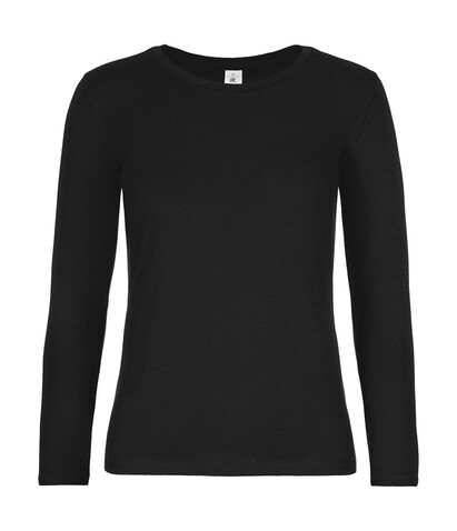 B &amp; C #E190 LSL /women, Black, S bedrucken, Art.-Nr. 030421013