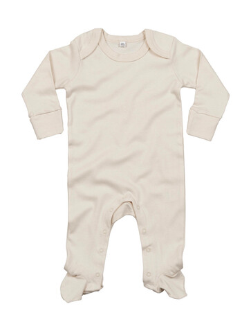 BabyBugz Baby Sleepsuit with Scratch Mitts, Organic Natural, 0-3 bedrucken, Art.-Nr. 030470081