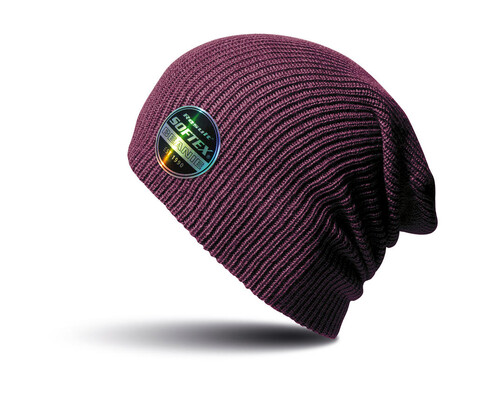 Result Caps Softex Beanie, Burgundy, One Size bedrucken, Art.-Nr. 031344480