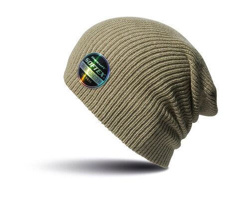Result Caps Softex Beanie, Oatmeal, One Size bedrucken, Art.-Nr. 031347050