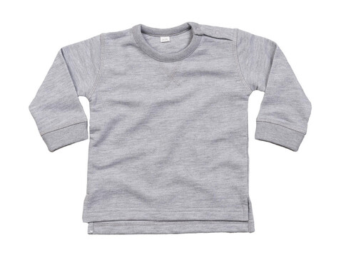 BabyBugz Baby Sweatshirt, Heather Grey Melange, 18-24 bedrucken, Art.-Nr. 031471265