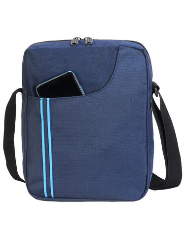 Shugon Rennes Messenger Pouch, French Navy/Turquoise, One Size bedrucken, Art.-Nr. 032382650