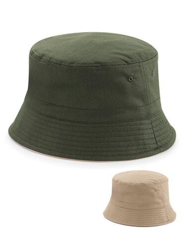 Beechfield Reversible Bucket Hat, French Navy/White, S/M bedrucken, Art.-Nr. 046692501