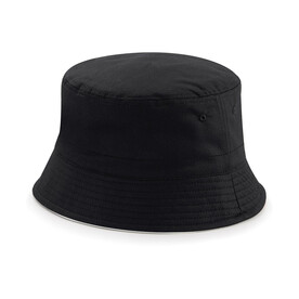 Beechfield Reversible Bucket Hat, Black/Light Grey, S/M bedrucken, Art.-Nr. 046691551