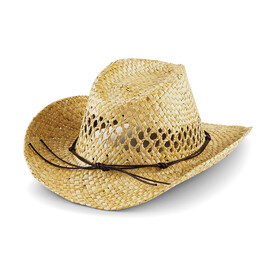 Beechfield Straw Cowboy Hat, Natural, One Size bedrucken, Art.-Nr. 050690080