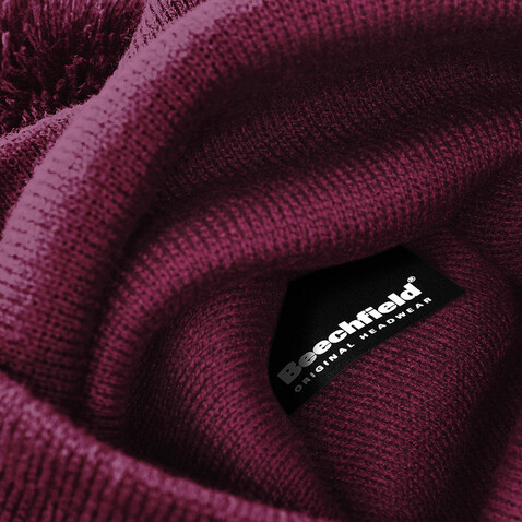 Beechfield Original Pom Pom Beanie, Orange, One Size bedrucken, Art.-Nr. 056694100